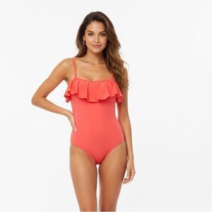 Laundry by Shelli Segal Ruffles One Piece Bathing suit Size Small